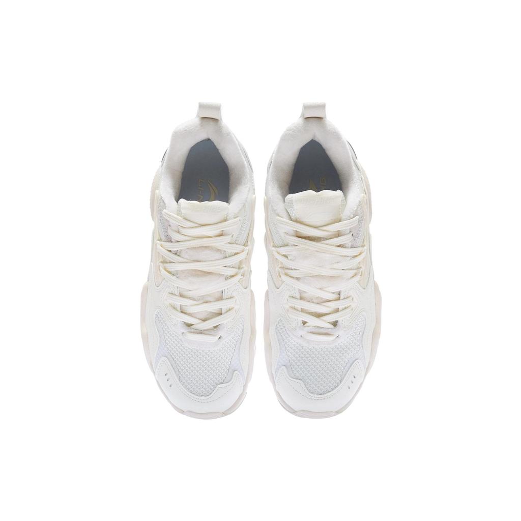 Li Ning Cat Paw Lite Comfortable Warm Low Top Running Shoes Women Sneaker Pink White AGLS214-2