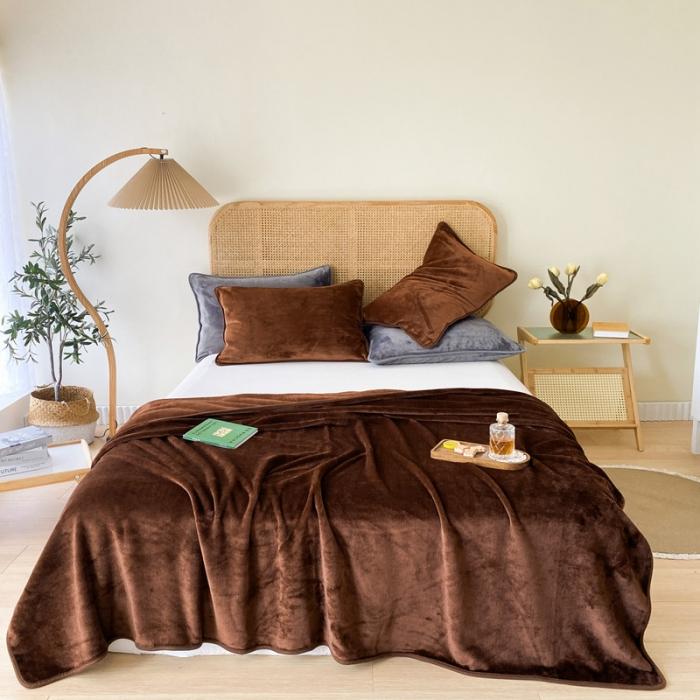 Фланелева флісова ковдра Тепла плюшева оксамитова накидка Темно-зелена постільна білизна Простирадло Покривало Домашній текстиль 200*230см Літня ковдра