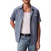 Button Solid Color Chest Pocket Short Sleeve Shirt Men Shirts 4RG114G-C32