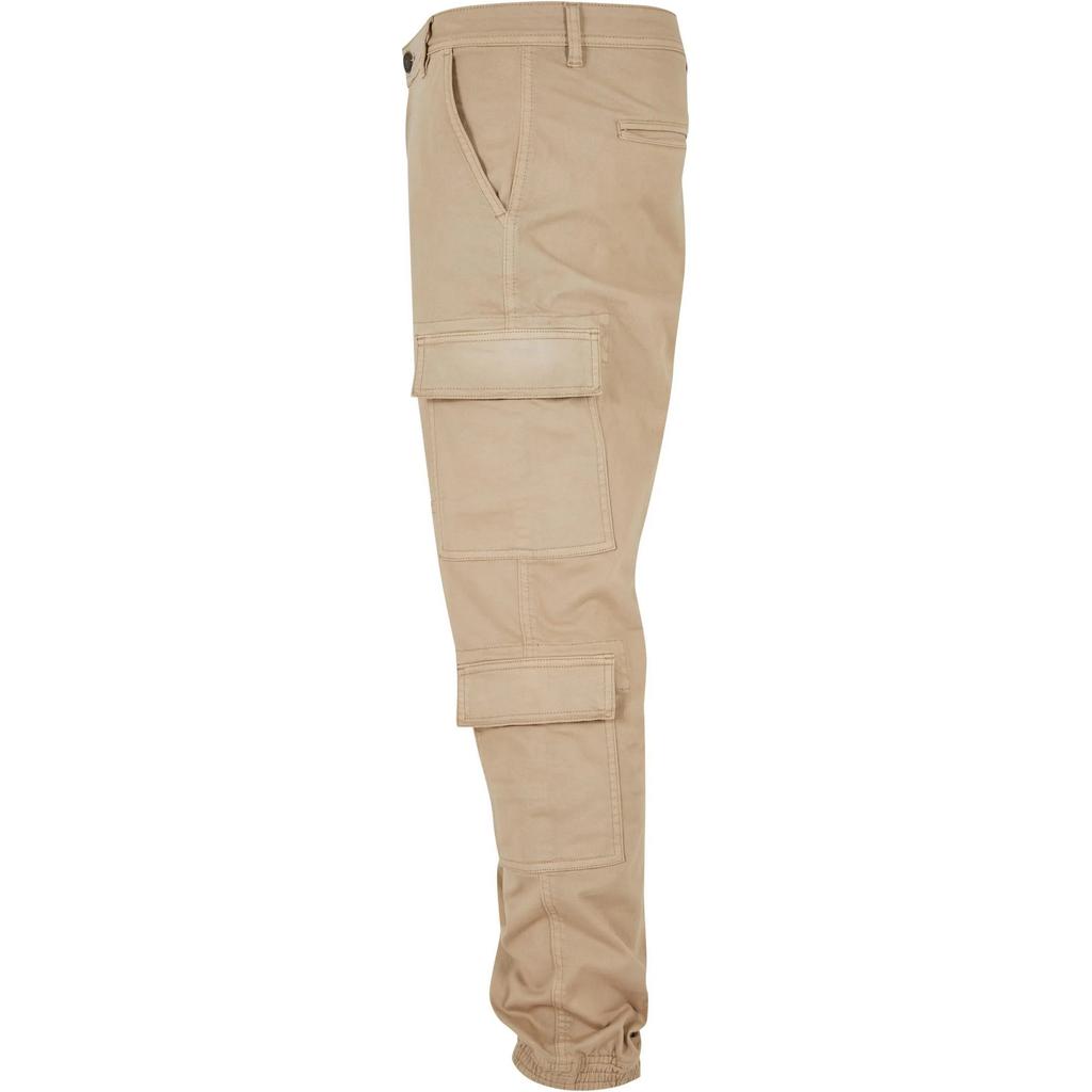 Urban Classics Mens Twill Double Pocket Cargo Jogging Bottoms