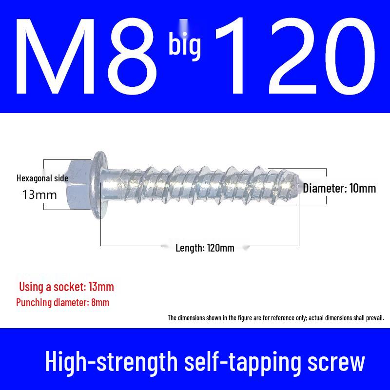 High-Strength Self-Drilling Concrete Anchor Bolt with Self-Anchoring Point and Special Cutting Head