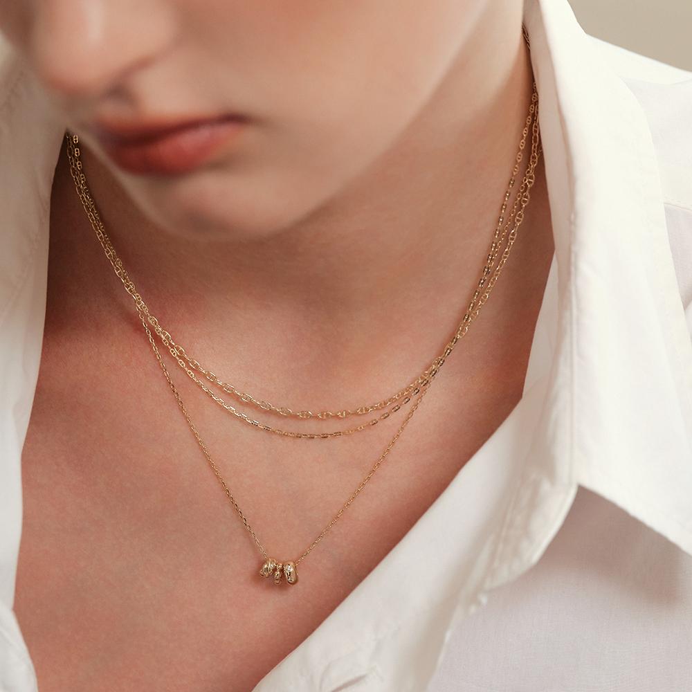 Lunne 14K Step Link 0.3 Chain Necklace (14K Gold) #Lhn15