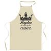 Tablier de cuisine - Planetee Angelina Reine de la Cuisine - Impression bretonne - Coton épais - Liens ajustables