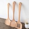 Natural Wok Shovels Cookware Cooking Tool Hanging Wooden Spatula Kitchen Utensil Turner Shovel
