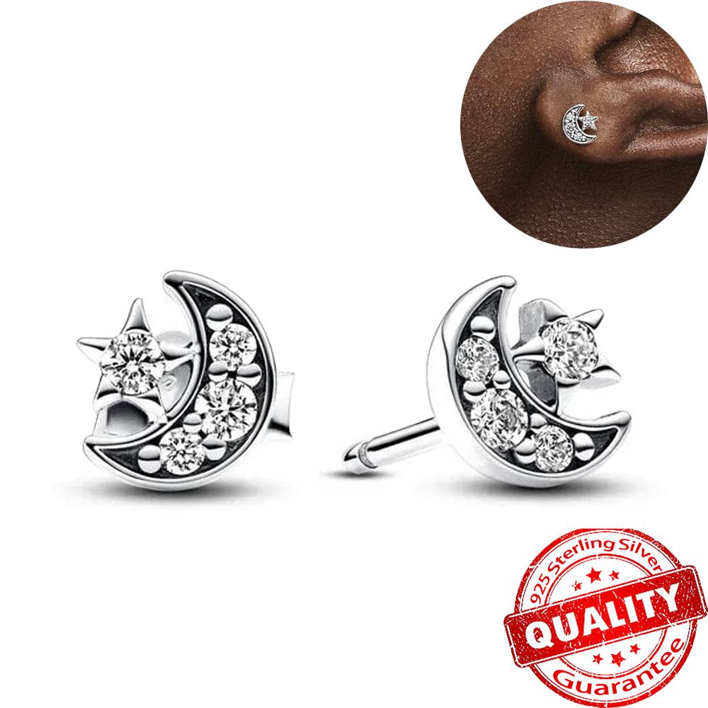 Classic Copper Color Simple Double Round Circle Black Zircon Ear Clip Pave Setting CZ Hoop Earrings for Women & Men Zircon Gift