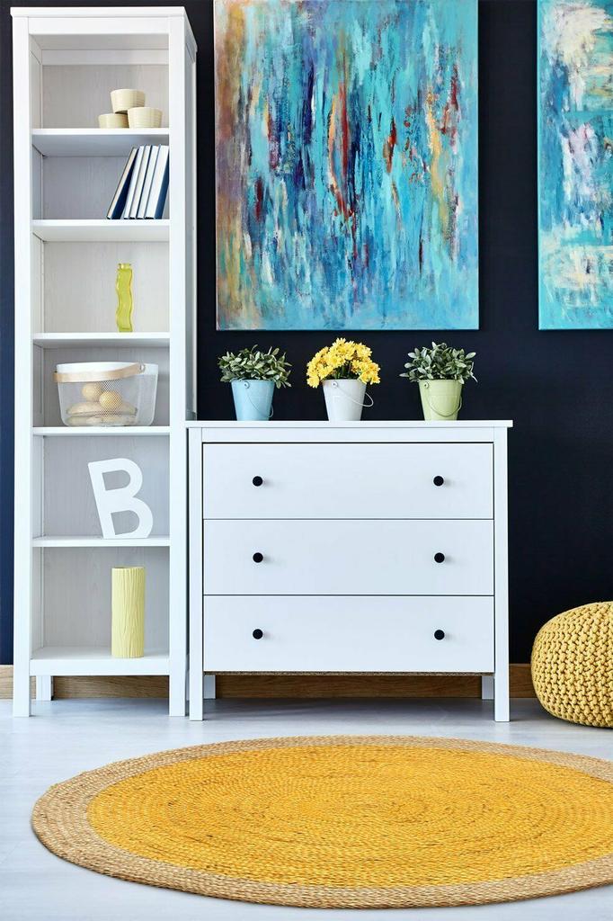 Jute Rug Round Rug Handmade Natural Rug for Any Space Look Rustik Decor For Any Space Area