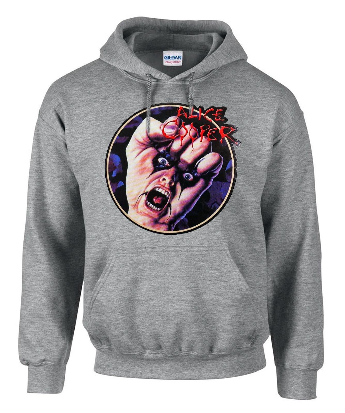 Alice Cooper Rockband Rock Music Graue Hoodies Kapuzenpullover -3515 -Grau M