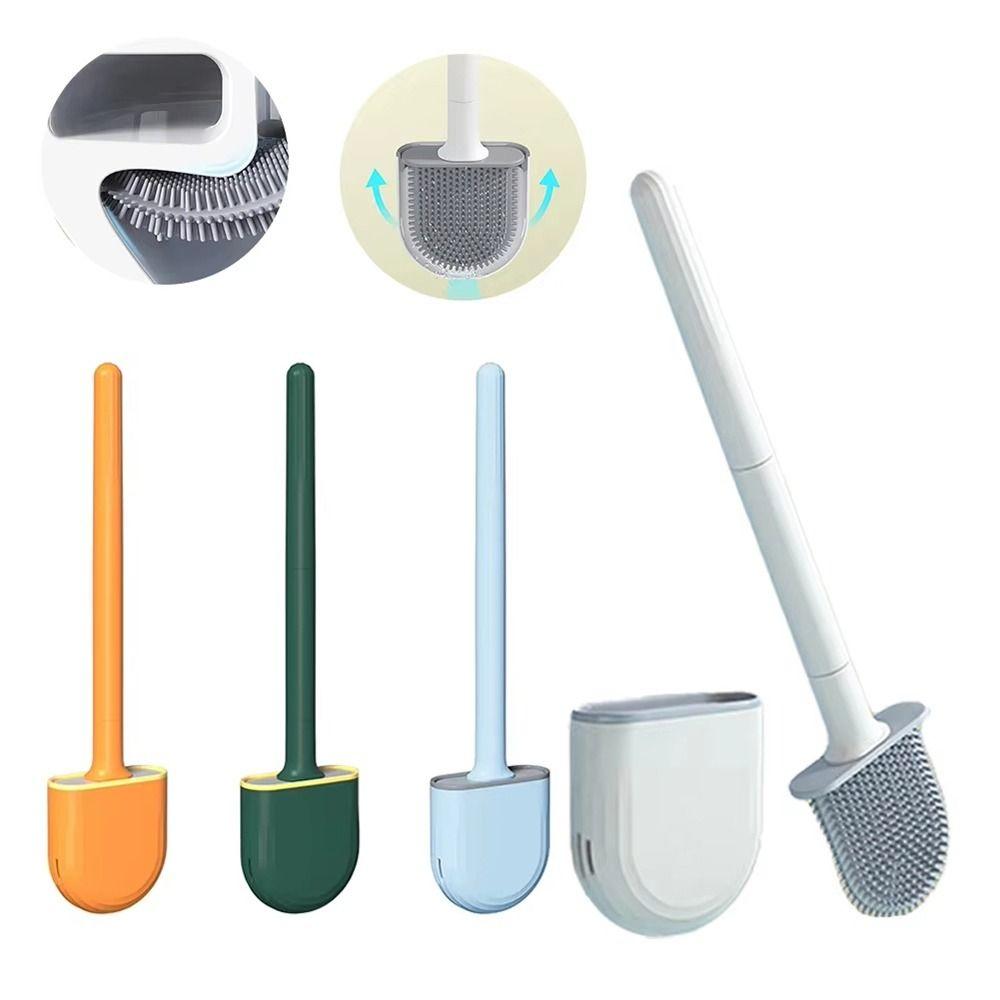 Wall Mounted Toilet Cleaner Brush Set Long Handle Bathroom Artifact Bathroom Brush  WC Cleaning