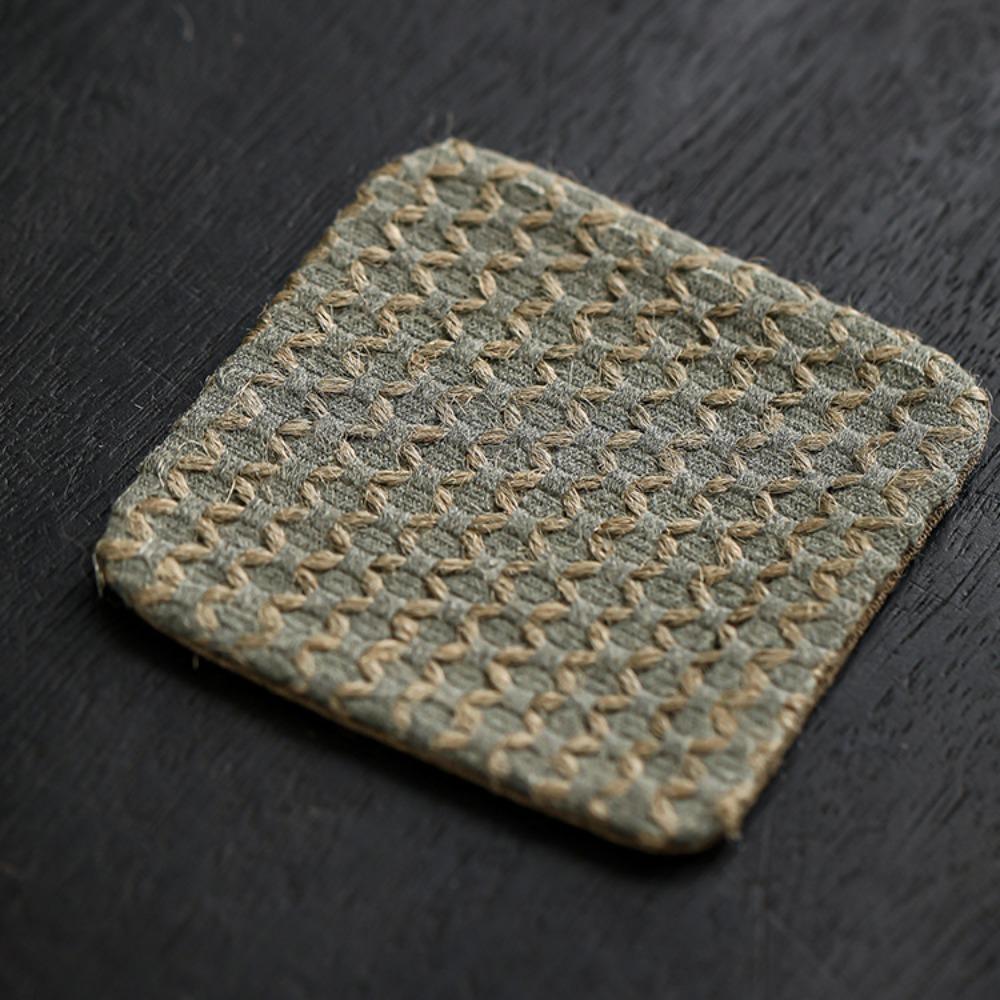 Cloth Teacup Mat Anti-slip Placemats Simple Heat Insulation Pad  Tableware