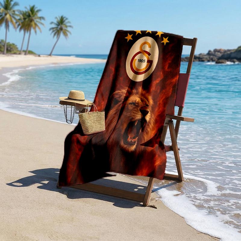 Galatasaray Fashion Beach Towel: Ideal for Summer Adventures Soft, absorbent and quick drying suitable for swimming and bathing