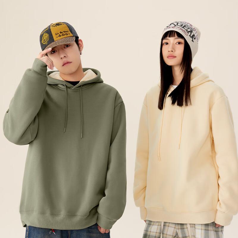 MINISO Men's Fleece-Lined Hooded Sweatshirt