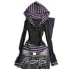 American Street Style Women's Slimming Faux Two-Piece Long-Sleeve Hoodie with Patchwork Stripes