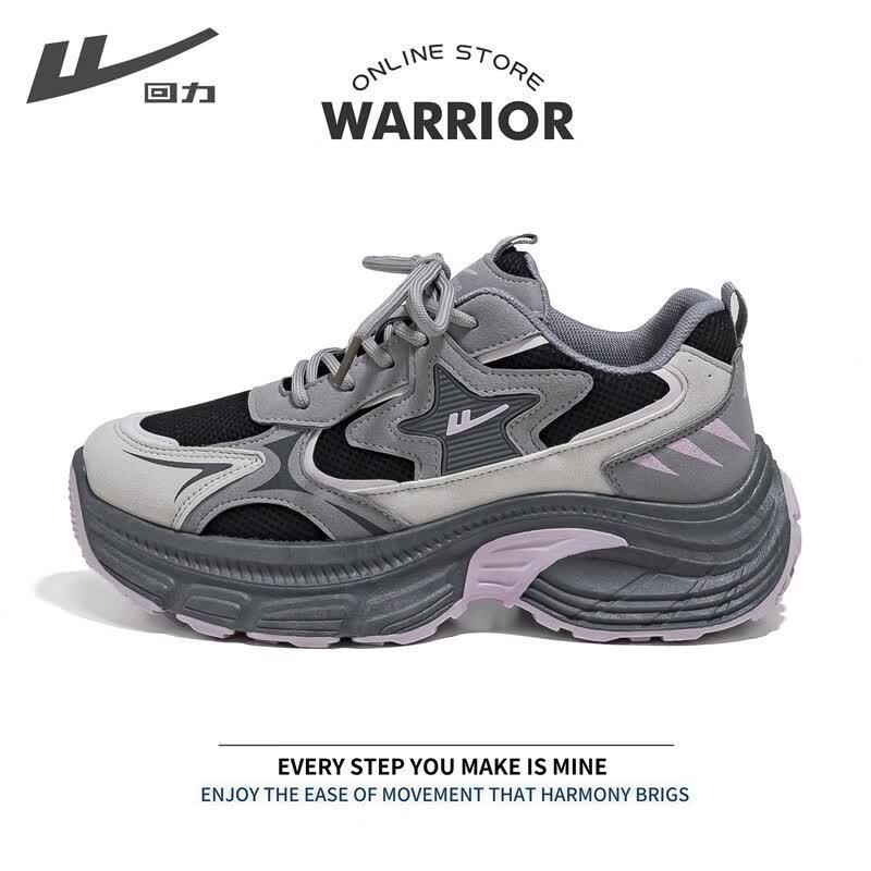 Warrior Women's Casual Mesh Breathable Height-Increasing Dad Shoes