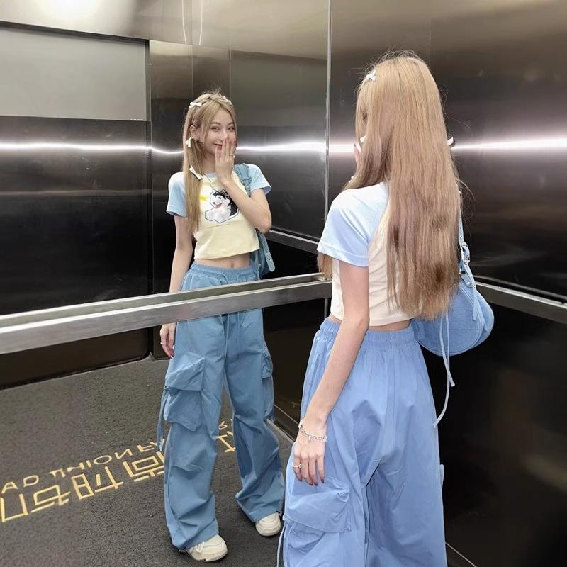 Unisex 2025 Vår/Höst Trendiga Vida Ben Street Dance Arbetsbyxor