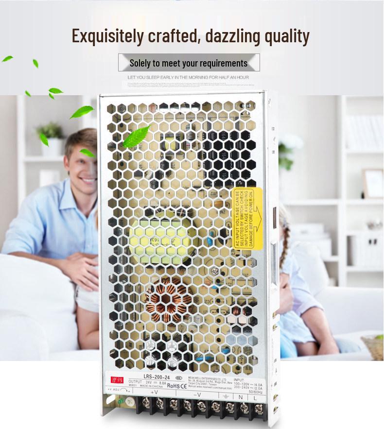Zhewei LED Power Supply NES/LRS/S-200: 24V 8.5A, 12V 16.7A, 5V 40A, 48V Industrial Control Power Supply