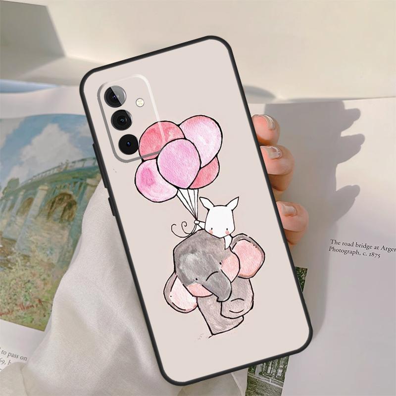 Cute Elephant Case For Samsung Galaxy A55 A35 A15 A32 A12 A22 A52 A06 A54 A34 A14 A56 A36 A26 A16 A13 A53