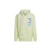Men's Alphabet Logo Long Sleeves Hooded Windbreaker Jacket Green HE4304