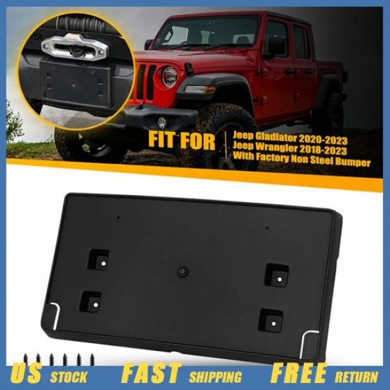 Кронштейн для переднего номерного знака Подходит для Jeep Gladiator - Wrangler 2018-