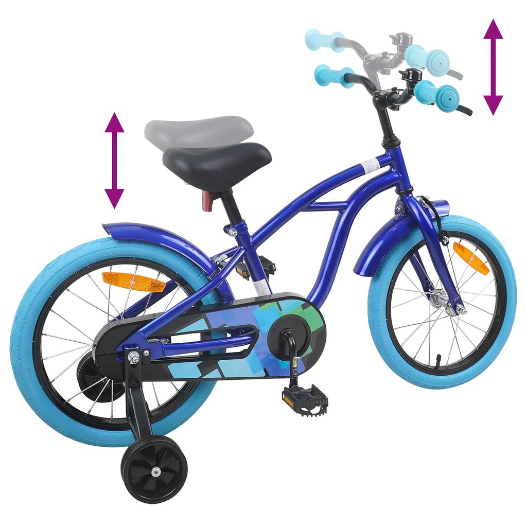 Kids Bike 16 Inch for Ages 4 6 Dark Blue
