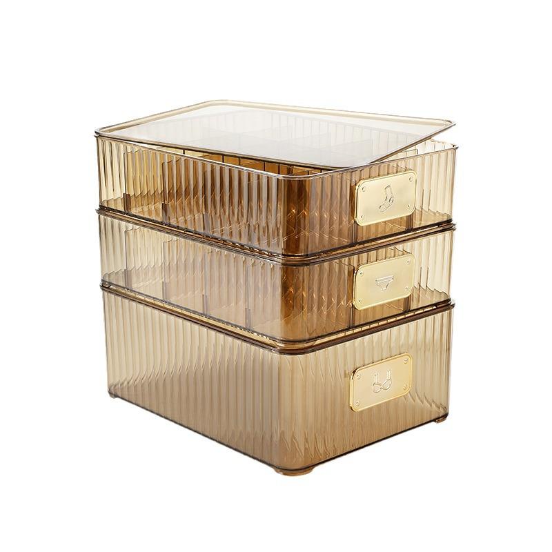 Multifunctional Plastic Underwear Storage Box with Lid – Organizer for Bras, Socks, and Underpants