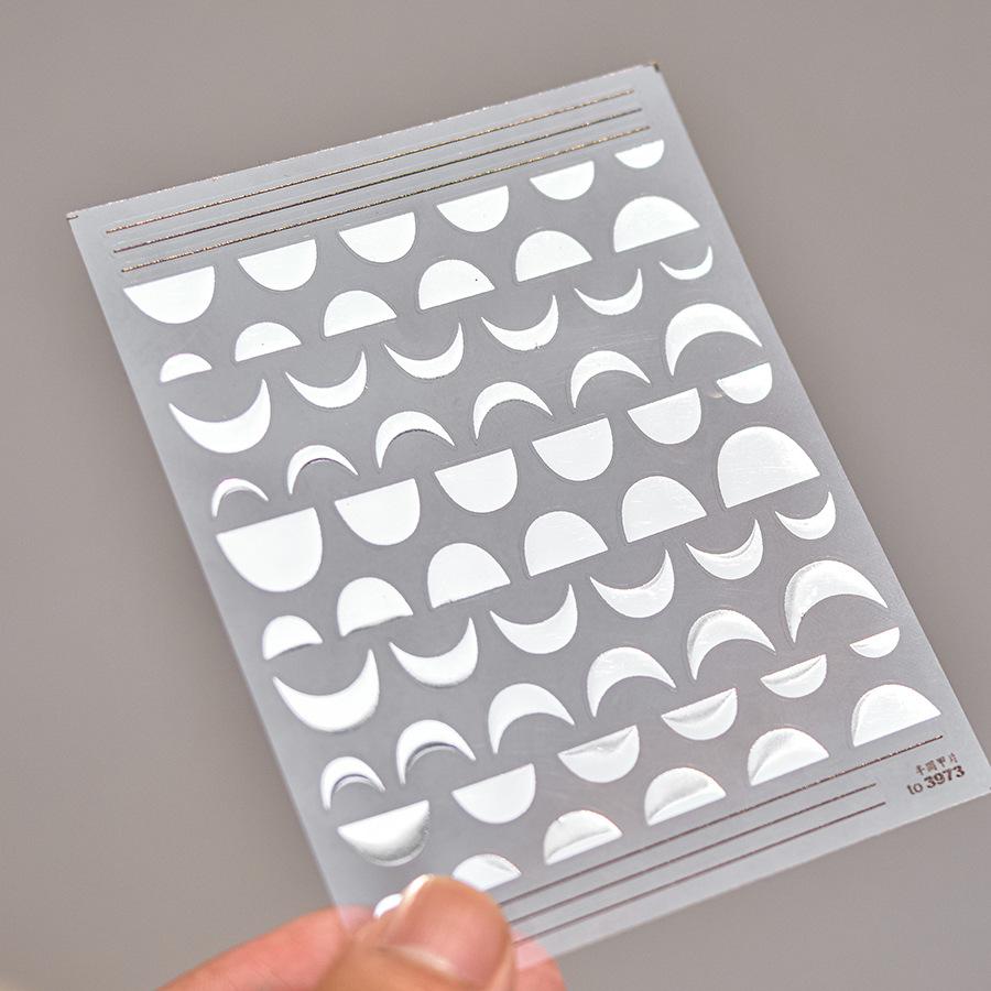 Позолоченный полукруг для ногтей наклейка своими руками креативное украшение to3973-SLIVER — фото 10