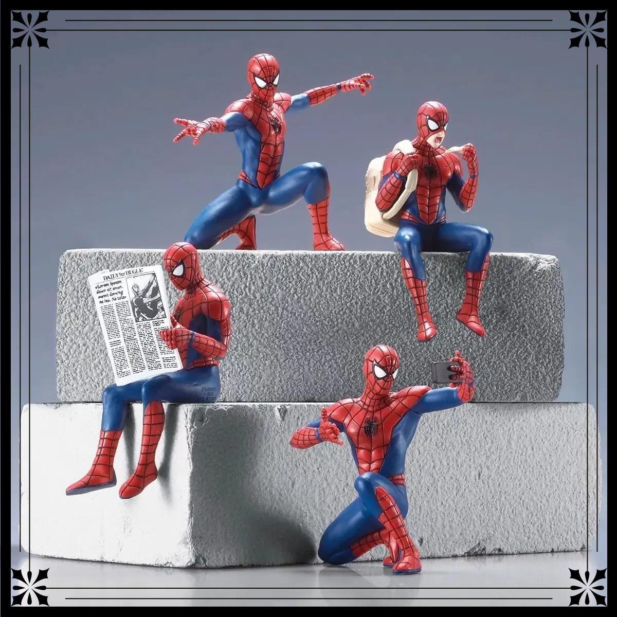 

NEW 7-9cm Action Figure Spider-Man Anime Collection Mini Playthings Model Children Gift Hasbro Marvel Spider Man Superhero Spiderman W145413WW-
