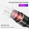 SHENYU Professional UV 365nm Black Mirror Inspection Flashlight