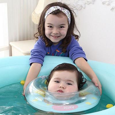 babies floating with neck ring
