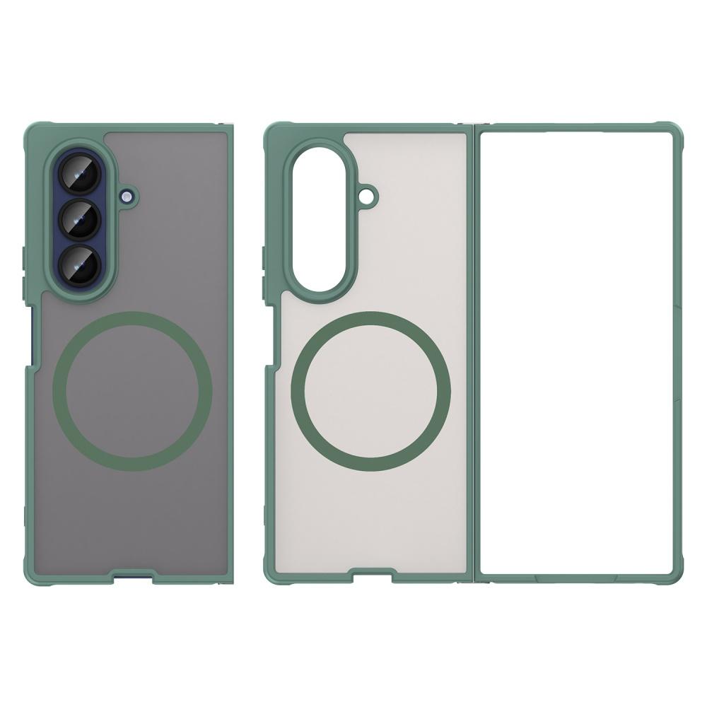 Magnetic Phone Case for Samsung Galaxy Z Fold 7 360 Full Body Protection Transparent PC Magsafe Wireless Charging Cover Fold7