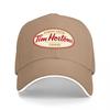 Tim Hortons Coffee Logo Black Baseball Cap Classic Design Embroidered Front Panel Adjustable Fit for Everyday Wear