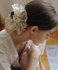 Has Hml002 Dot Ruffle Lace Scrunchie