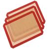 Kitchen Silicone Baking Mat Set Non-Stick Heat for Cookie Sheets Red Baking Tools for Bread Pizza