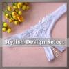 ONE LIMITATION Embroidered Pearl PT016 Women's T-Back Panties, Underwear, Lingerie, (4. White)