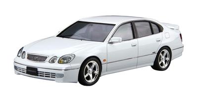 Aoshima Bunka Kyozai The Model Car Series Toyota JZS161 Aristo V300 Vertex Edition 1997 Plastic Model 1/24 No.97