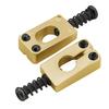 Musiclily Ultra Pitch Stainless Steel Tremolo Bridge Saddles for Stratocaster Electric Gold of 10.5mm Guitars, (Set 6)