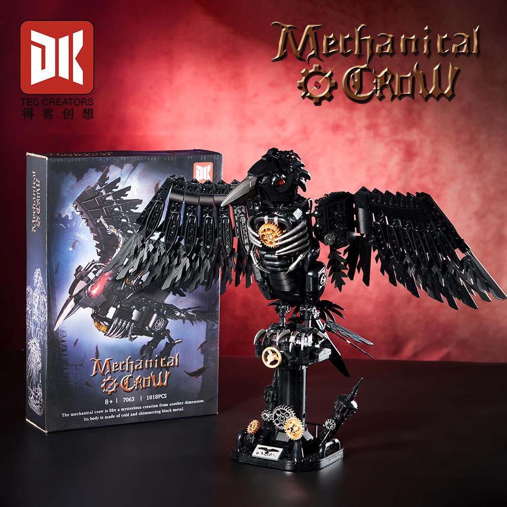 7063 Mechanical Crow Collectible Model Children's Educational building block toy Birthday