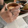Star Vintage Trendy Ring Crafted From 925 Silver With A Distressed Look For Couples