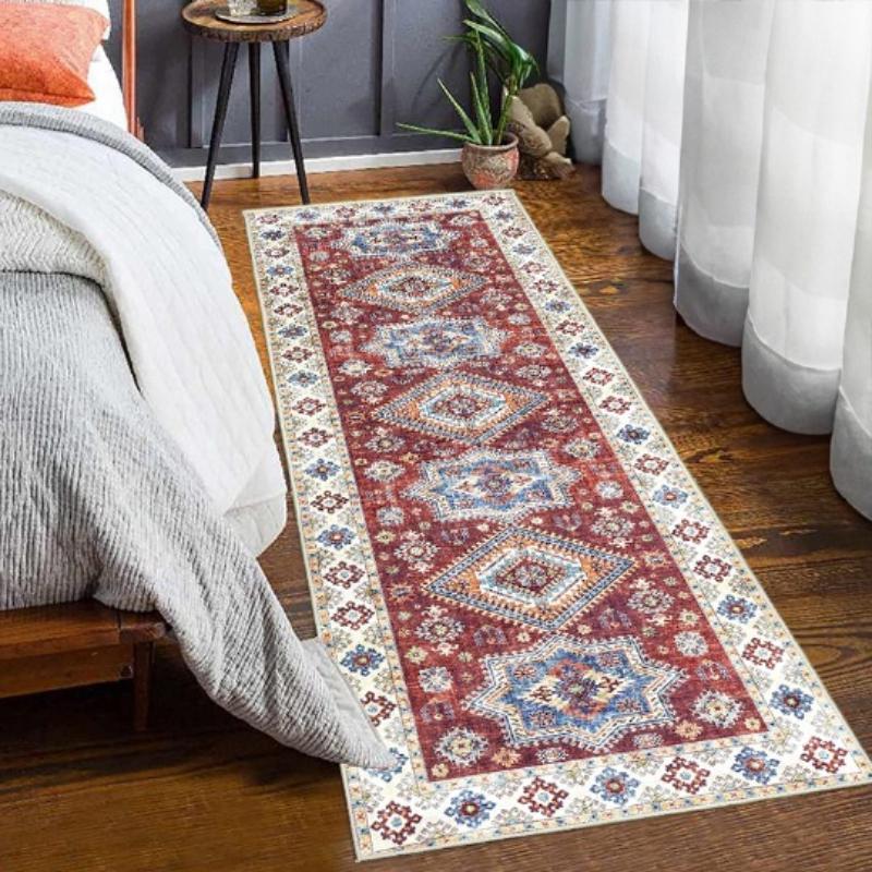 Vintage Perzisch Runner Tapijt Antislip Wasbaar Hal Tapijt voor Keuken Entree Slaapkamer Boerderij Binnen Vloermat Decor 50x80cm 20x31inch