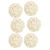 6 Pcs Rattan Cane Wicker Balls Nursery Ornaments