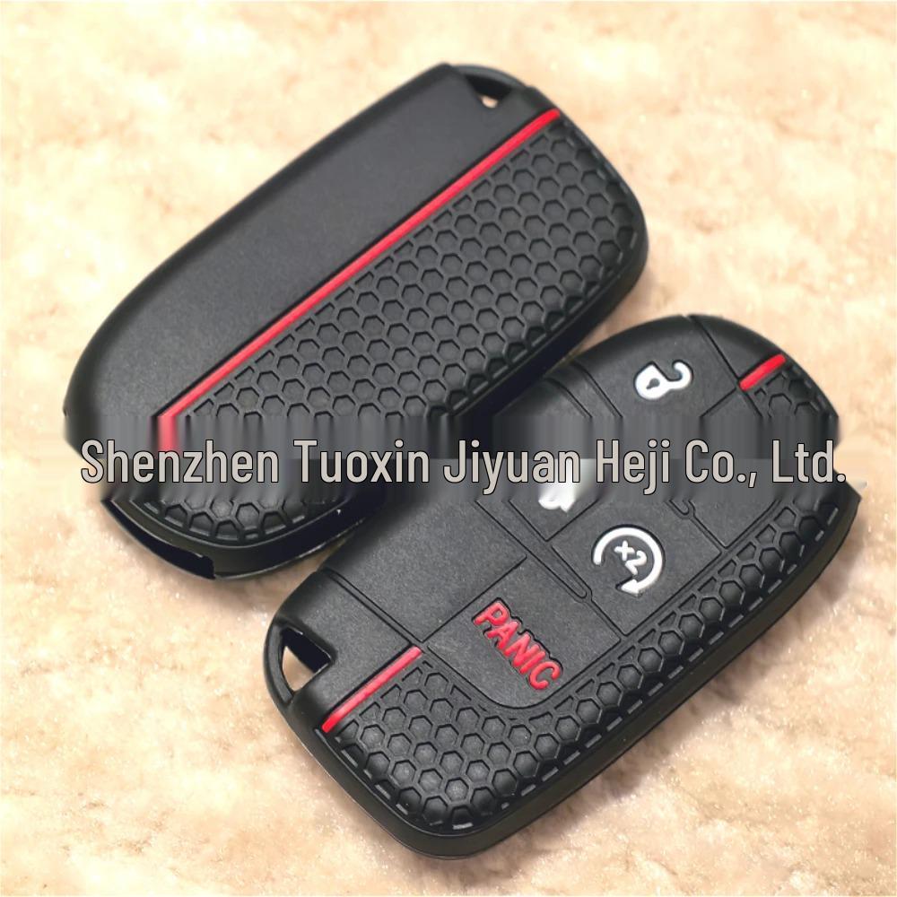 Jeep Key Case: Honeycomb Silicone Protector for Compass, Cherokee, Grand Commander