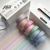 Scrapbooking Decorative Tape 8 Rolls Washi Set, Stickers, Aesthetic Solid Color Tapes Neat Storage Set for Supplies, Journaling Junk Journal, Wrapping
