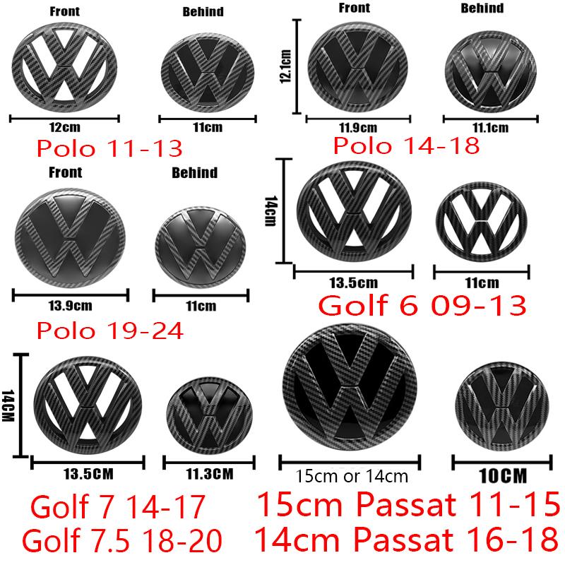 Car Logo Front Bonnet Hood Rear Tail Trunk Emblem For Volkswagen VW Polo Passat Golf 6 7 7.5 MK6 MK7 MK 7.5 Replace Accessories PX7