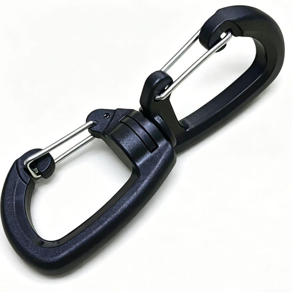 5pcs POM Backpacks Carabiner with 360 Degree Swivels Camping Double Hook New Backpacks Buckles
