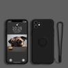 Per Samsung S24 Ultra Custodia per telefono con supporto ad anello in silicone liquido Per Galaxy S23 Plus S22 S21 FE Custodia con protezione per obiettivo della fotocamera Laccetto