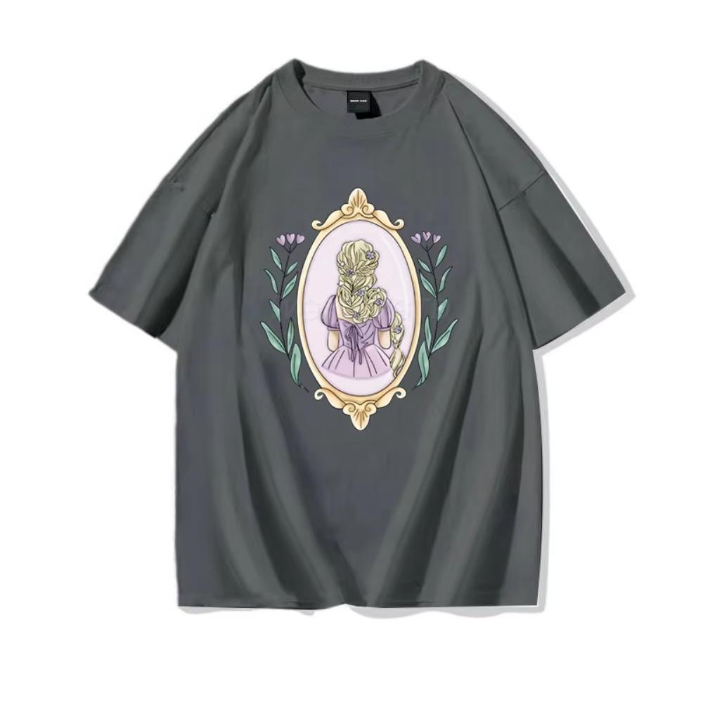 2025 Summer New Women Tshirts Princess Retro Vintage T Shirts for Women Funny Girls Cotton Short Sleeve Casual Party Shirt Soft