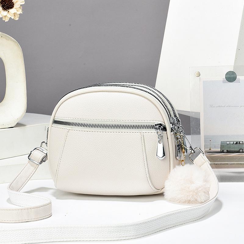 High Texture Small Apple New Crossbody Bag Big Stomach King Three Layer Mobile Phone Bag Casual Tide Shoulder Bag Female