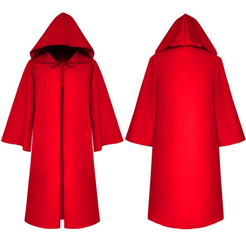 Halloween Medieval Grim Reaper Robe: Hooded Cape Costume for Children & Adults