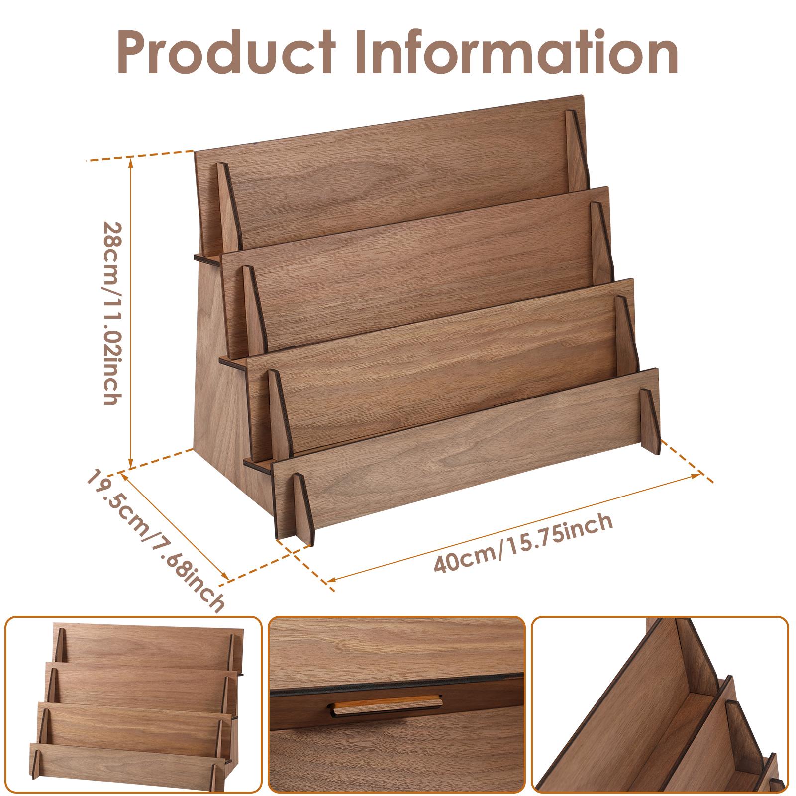 

4 Layer Card Display Rack Wood Card Display multi-layer Removable Card Organizer Rack Greeting Box Decorative Shelve Gift Holder