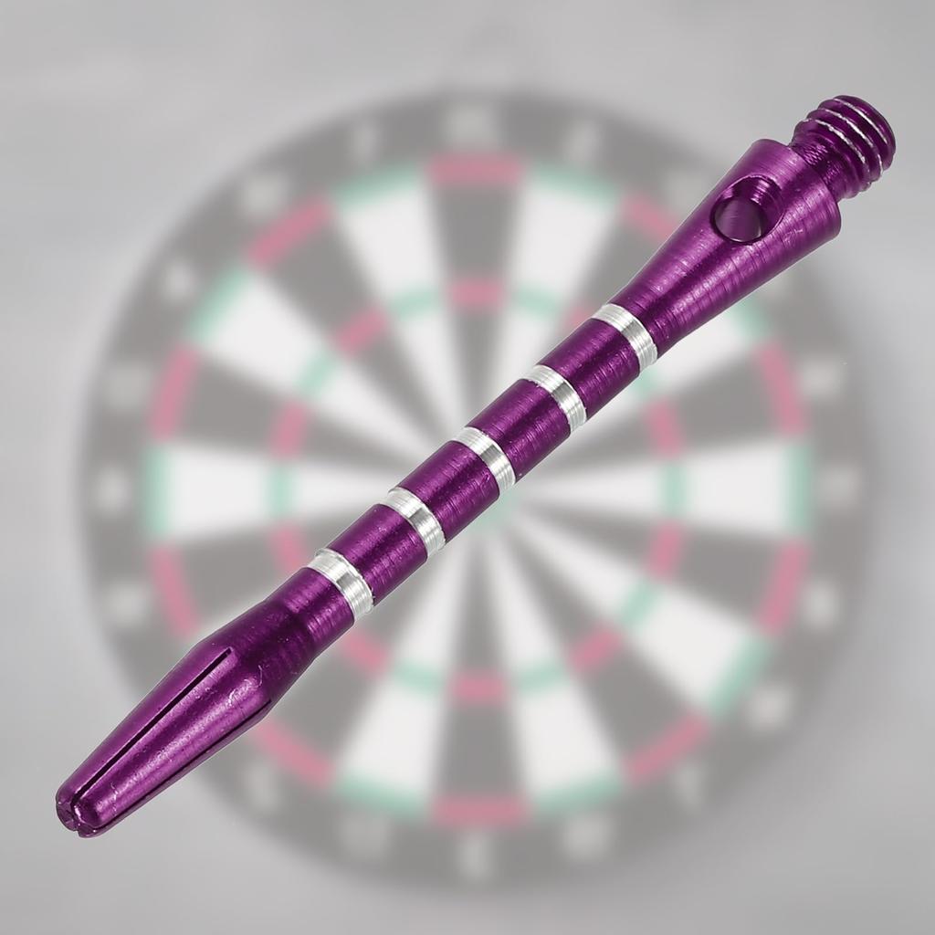 PATIKIL 48mm Aluminum Dart Shafts, 15pcs, Medium, 2BA Thread, Replacement Dart Stems, Dart Accessories, Purple