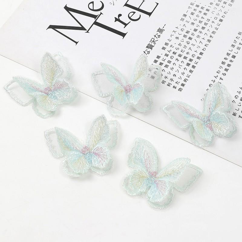 10PCs Artificial Flowers Butterfly Fake Flowers Gifts Wedding Decoration For Home Room Decor DIY Crafts Hair Brooch Accessories